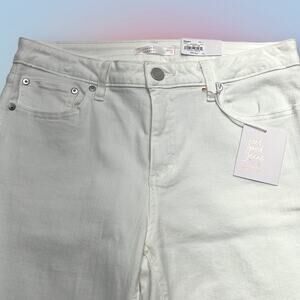 LAUREN CONRAD Women’s 14 White Distressed Skinny Jeans